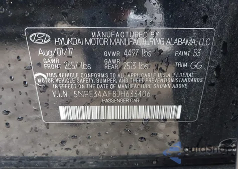 2018 Hyundai Sonata Sel z USA, uszkodzony, nr VIN 5NPE34AF8JH633406